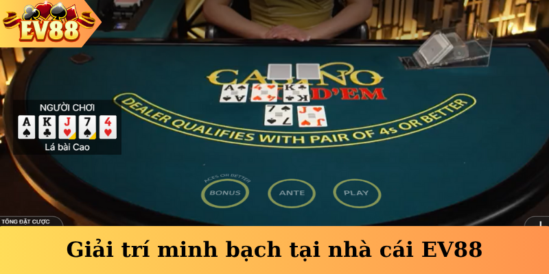 Giải trí minh bạch tại nhà cái EV88